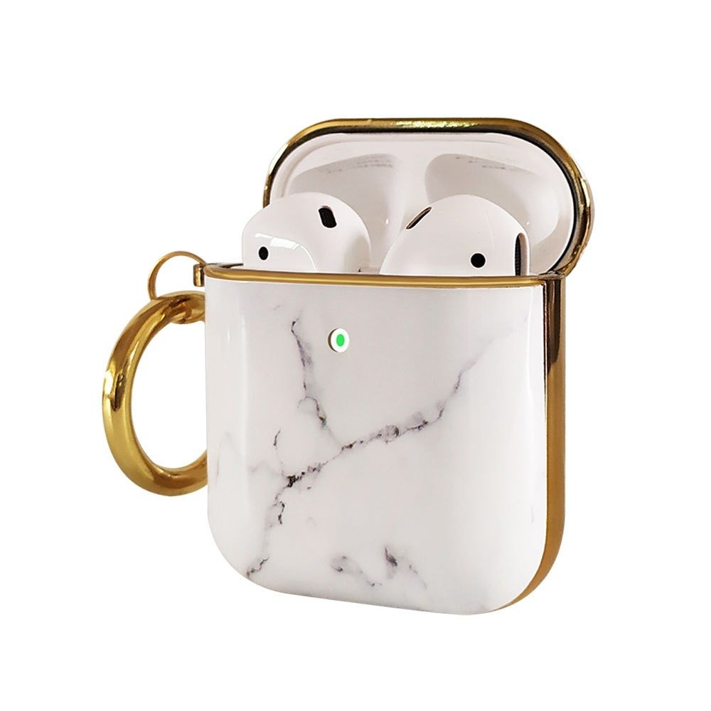 Compatible with Apple, Plating TPU Marble Pattern Soft Shell AirPods Cover - Image 4
