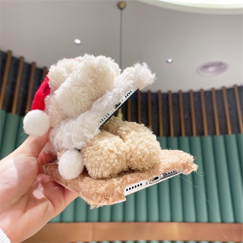 Christmas Bear Plush Mobile Phone Case - Image 10