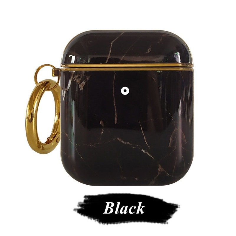 Compatible with Apple, Plating TPU Marble Pattern Soft Shell AirPods Cover - Image 3