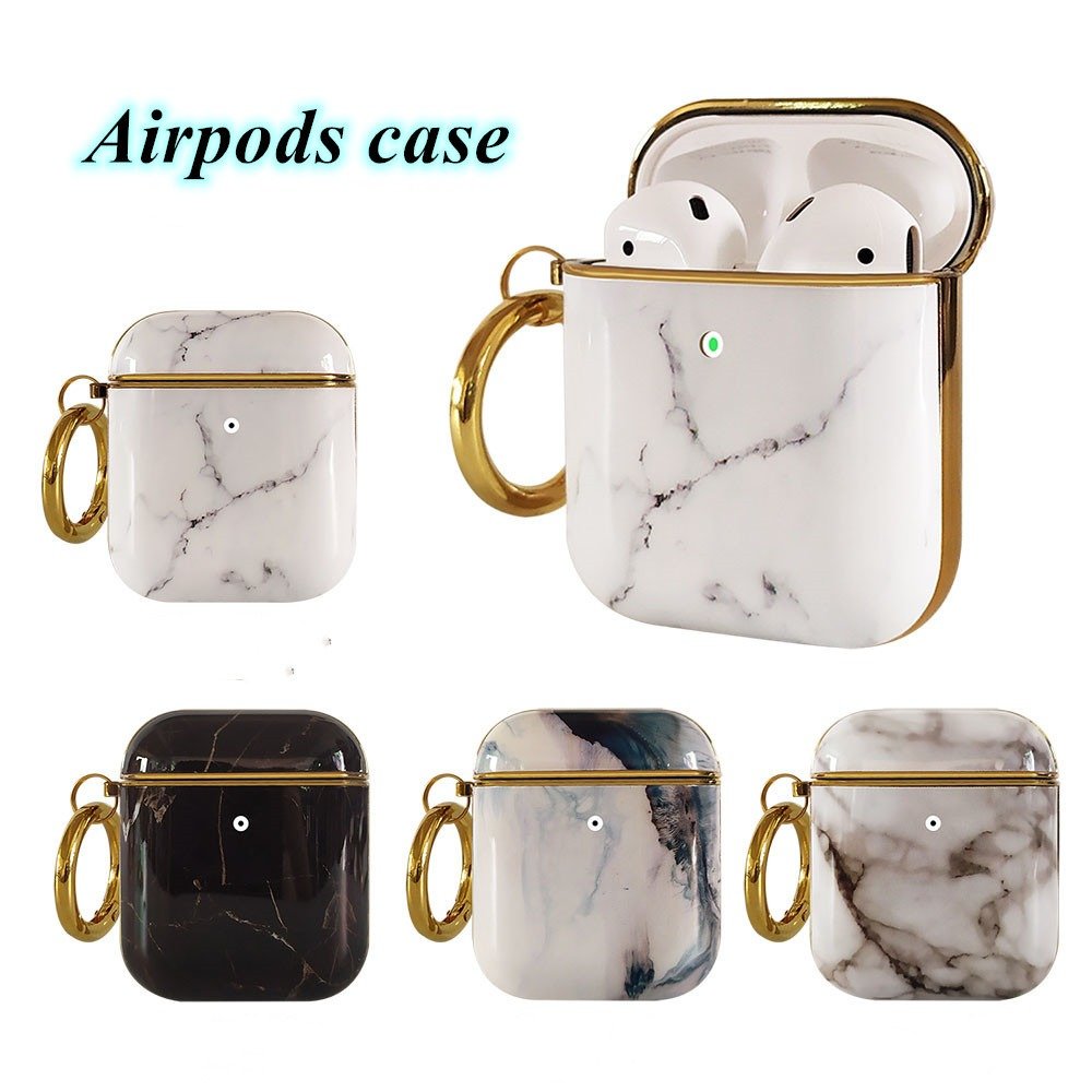 Compatible with Apple, Plating TPU Marble Pattern Soft Shell AirPods Cover - Image 6