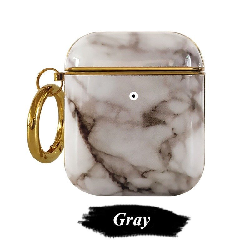 Compatible with Apple, Plating TPU Marble Pattern Soft Shell AirPods Cover - Image 8